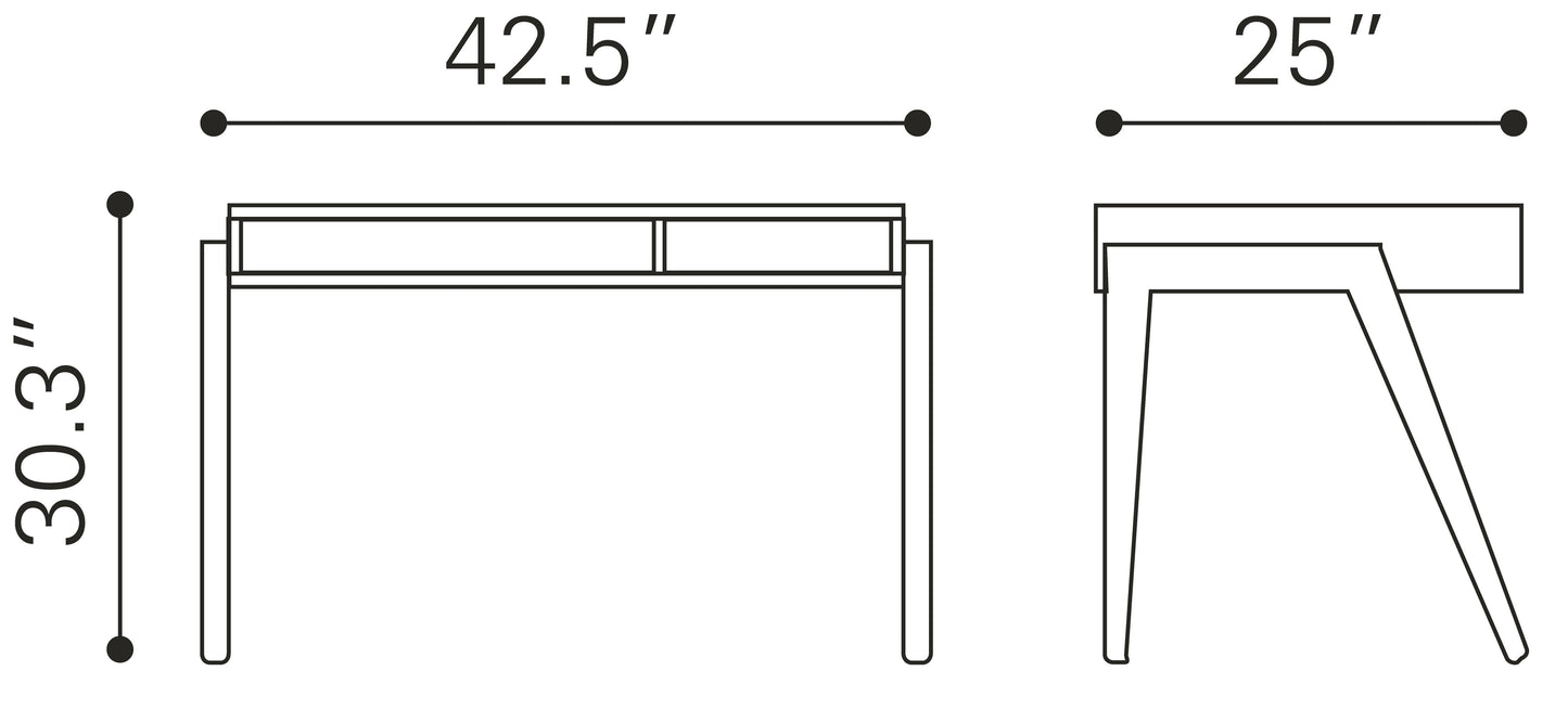 Linea Walnut Desk
