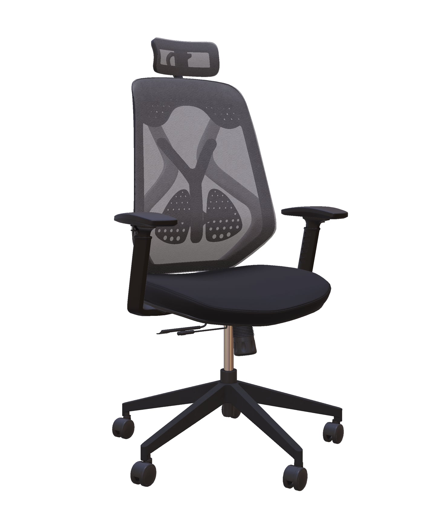 Roswell Black on Grey Ergonomic Office Chair