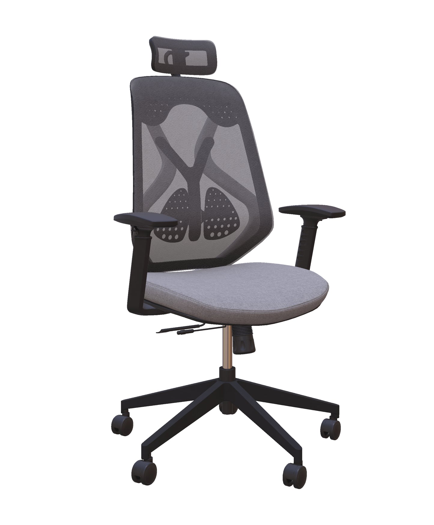 Roswell Black on Grey Ergonomic Office Chair