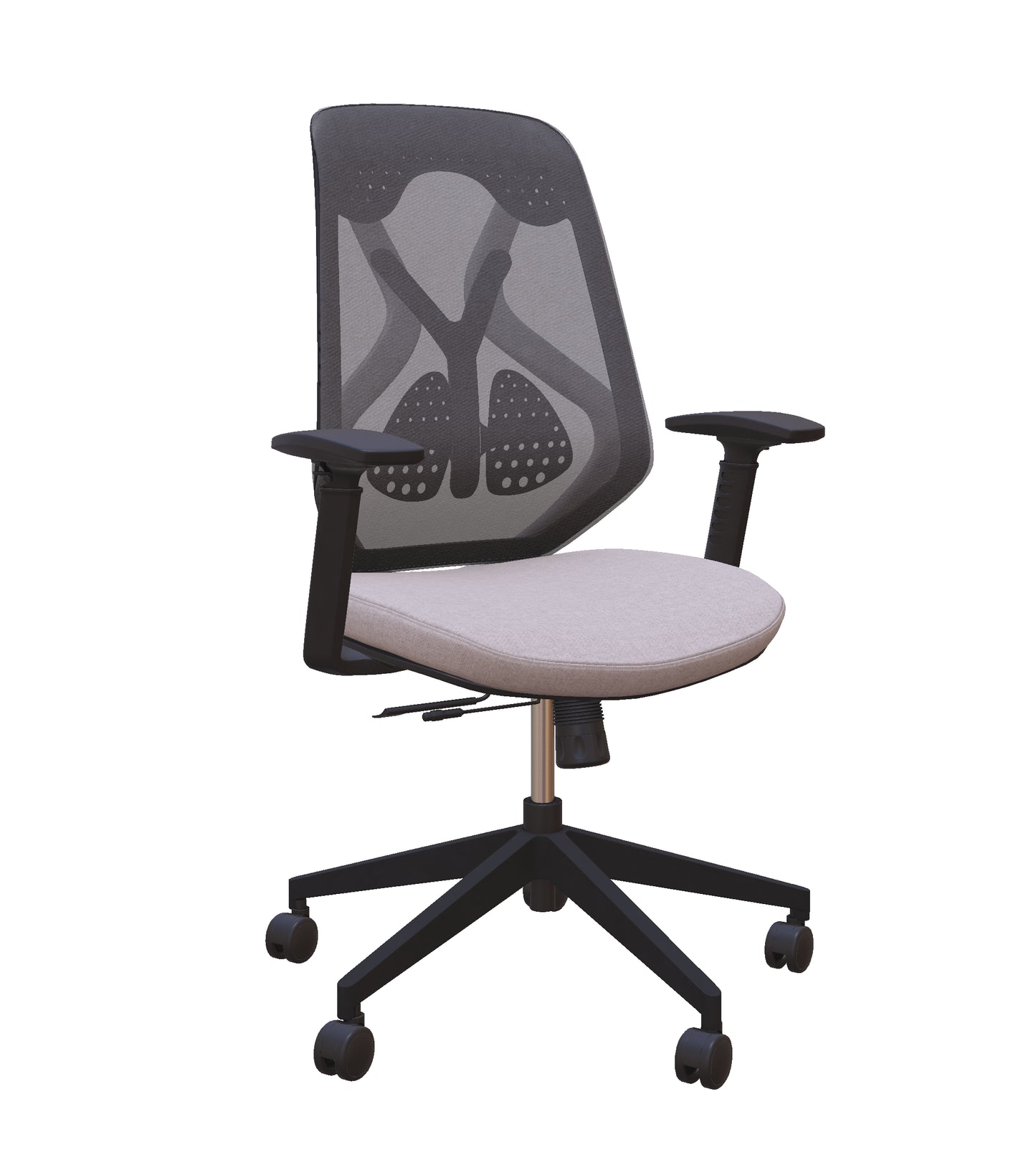 Roswell Black on Grey Ergonomic Office Chair