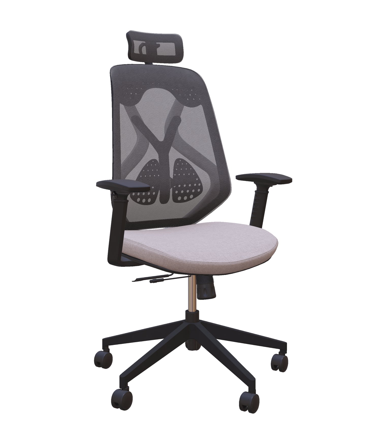 Roswell Black on Grey Ergonomic Office Chair