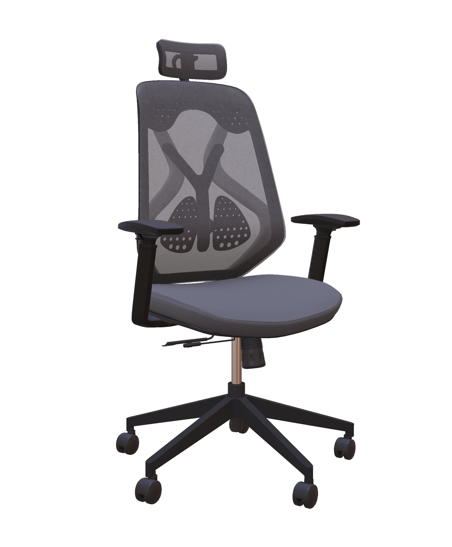 Roswell Black on Grey Ergonomic Office Chair