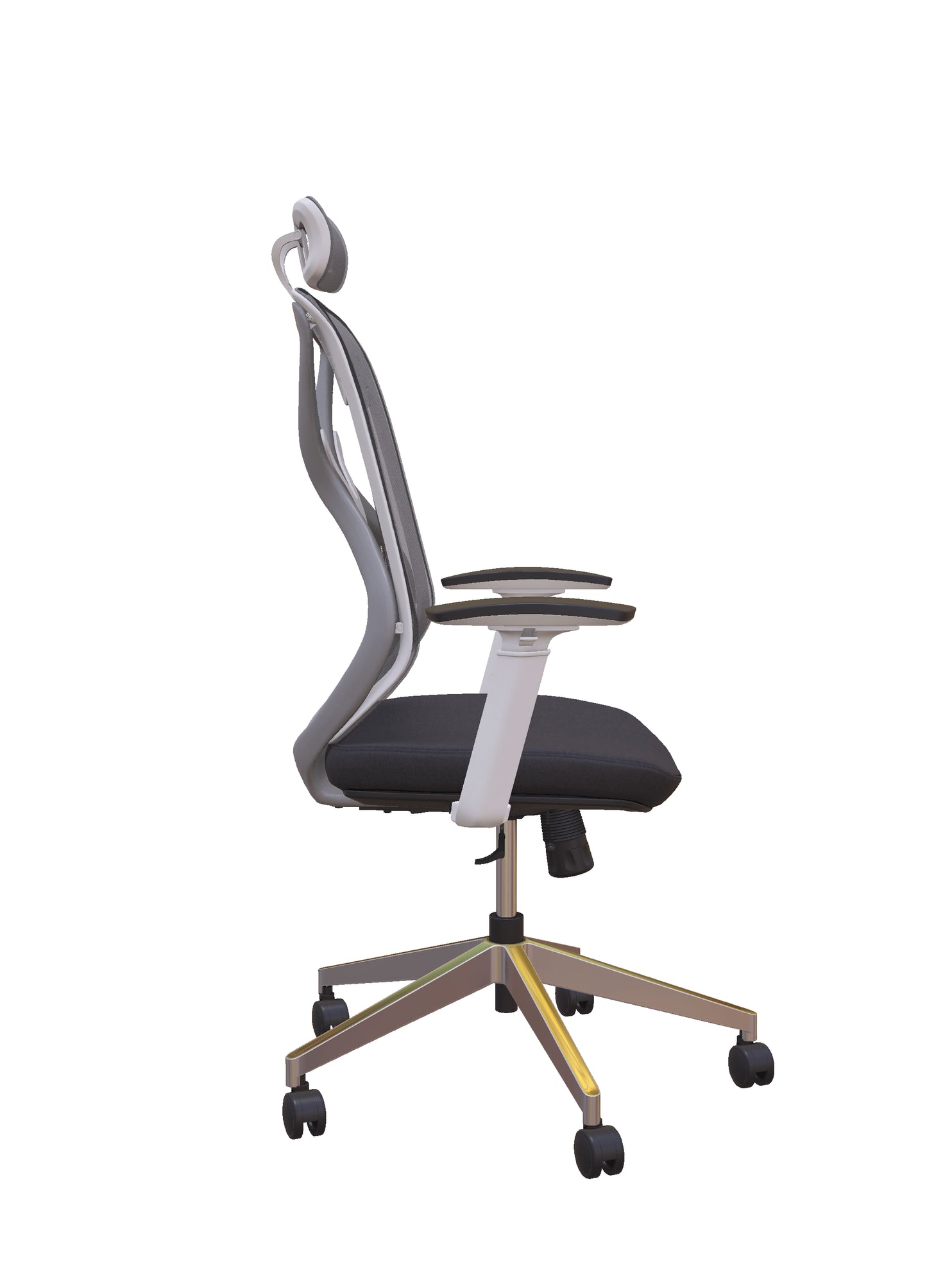 Roswell White on Grey Modern Ergonomic Office Chair