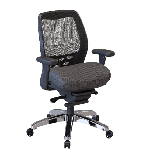 Nightingale SXO Mesh-Back Ergonomic Chair With Headrest - 6100 - Grey