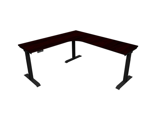 i5 Industries iRize Height Adjustable L-Shaped Desk - White - SKU IB6060