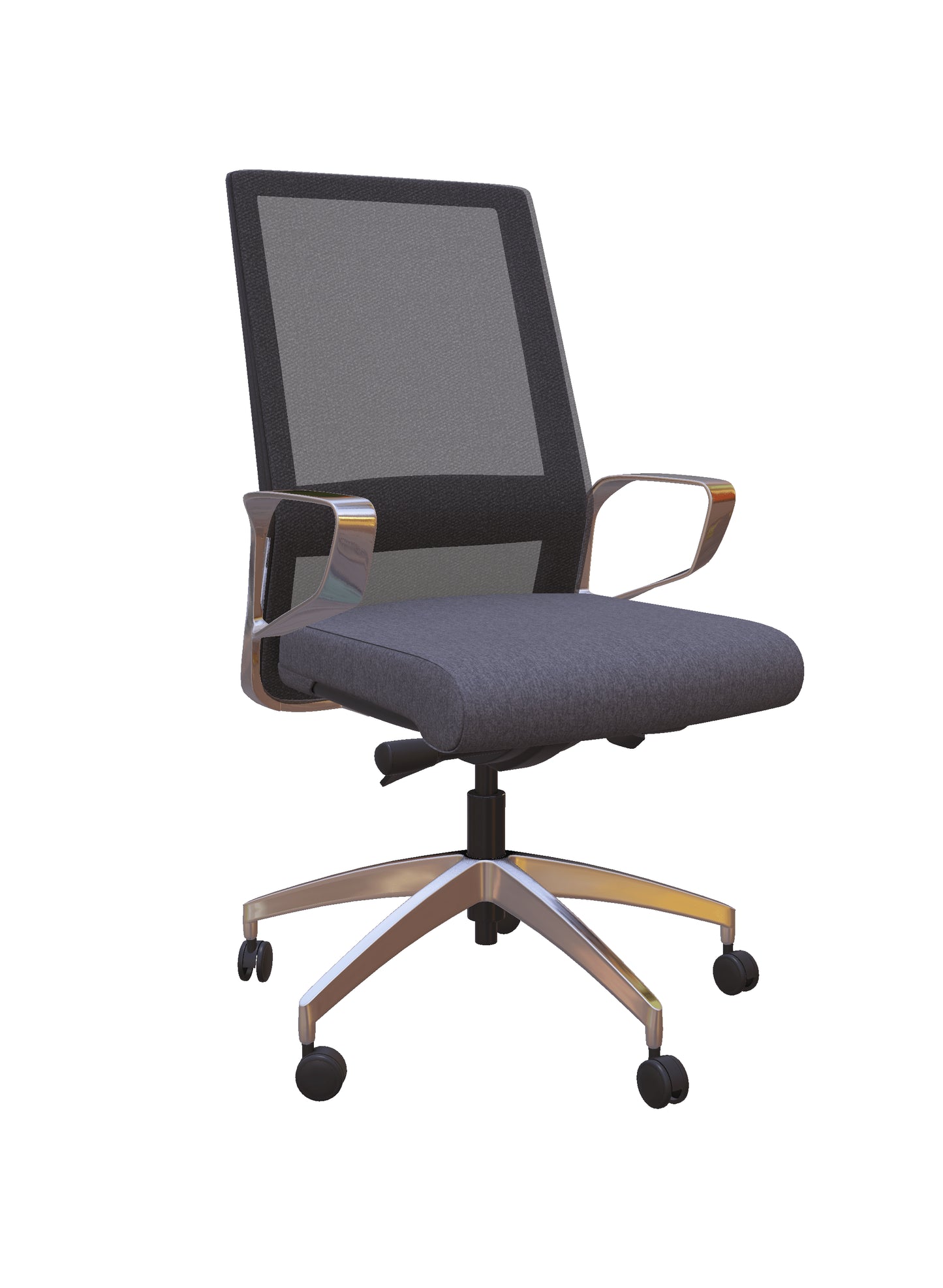 Freeride Grey Mesh-Back Conference Chair