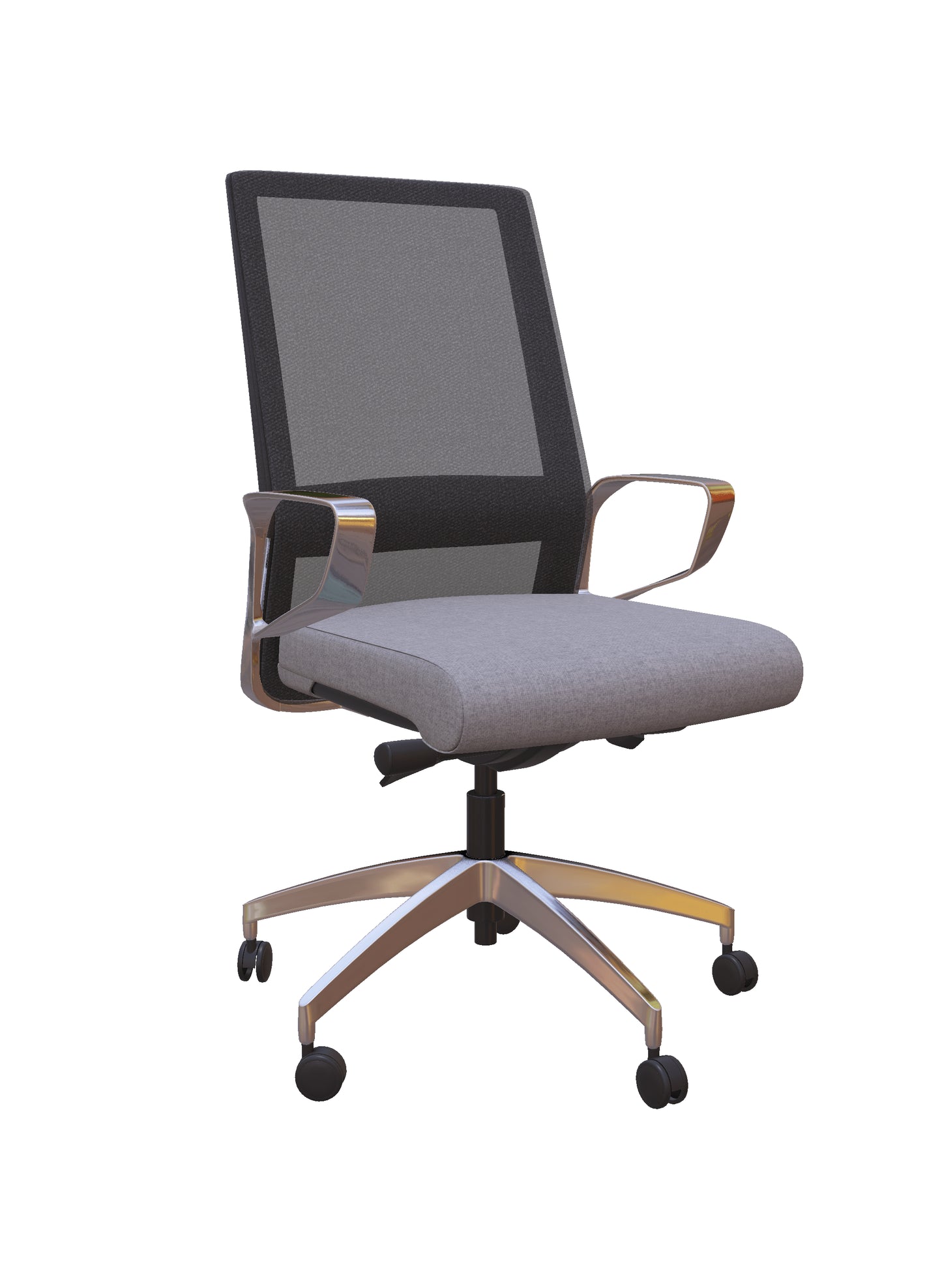 Freeride Grey Mesh-Back Conference Chair