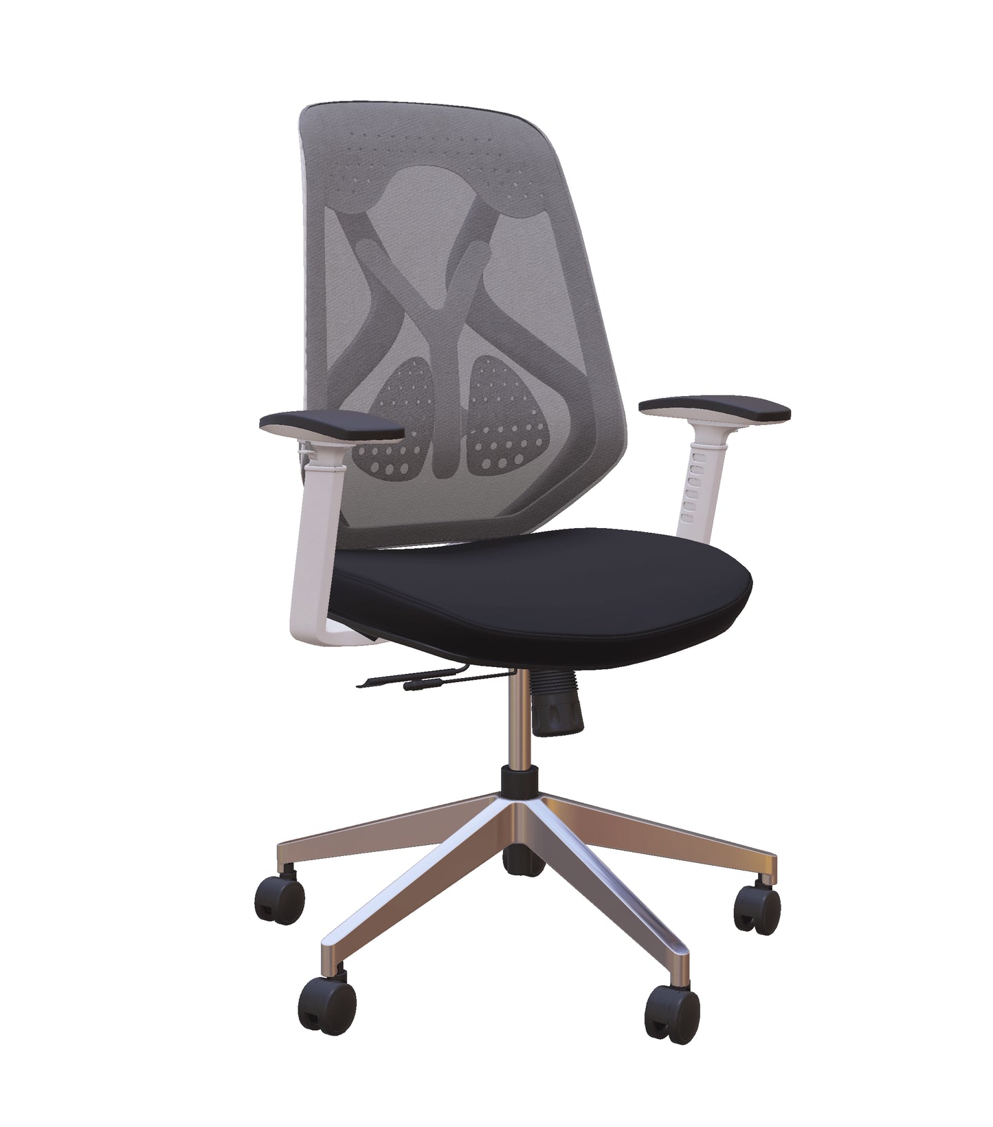 Roswell White on Grey Modern Ergonomic Office Chair