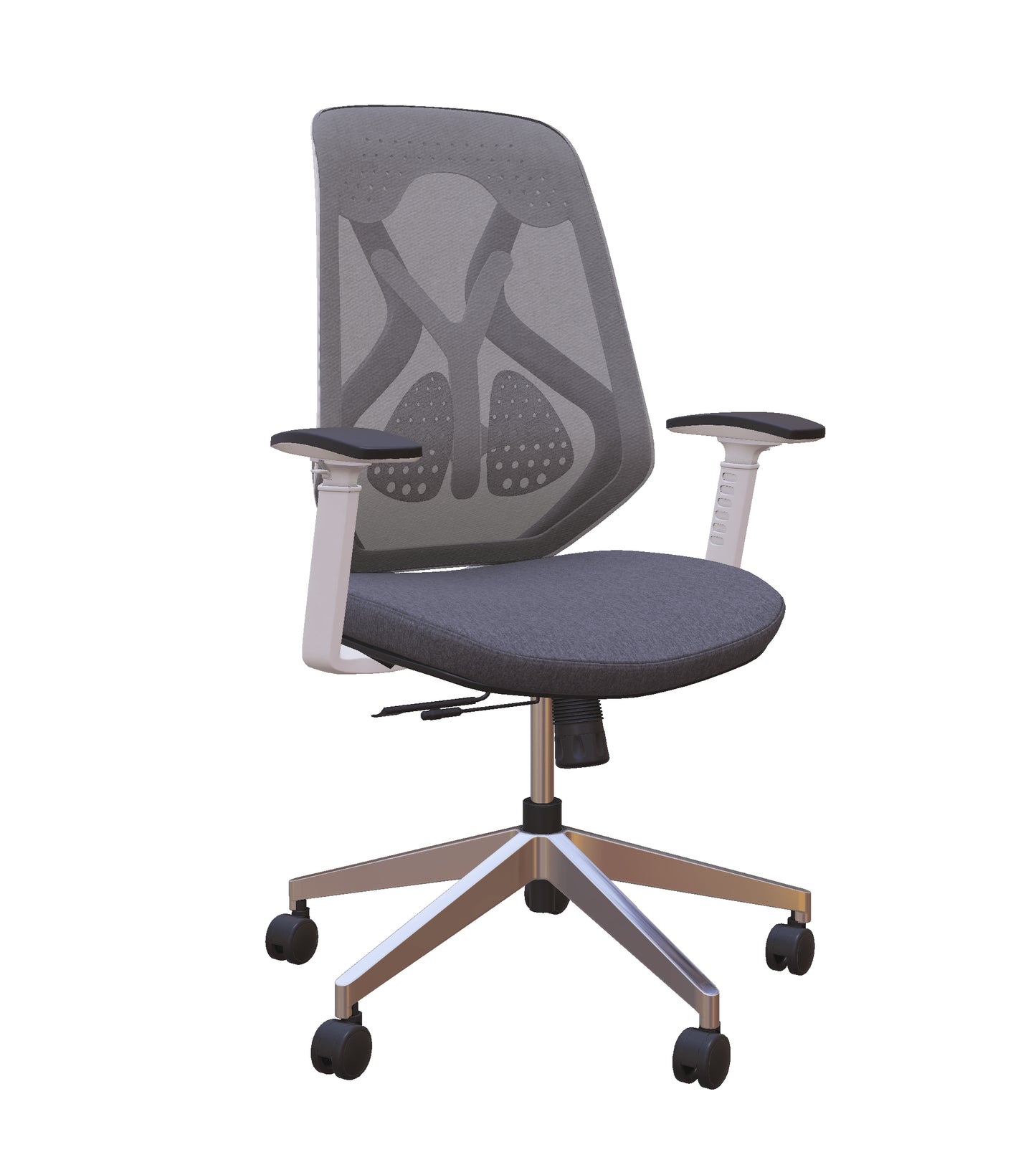 Roswell White on Grey Modern Ergonomic Office Chair