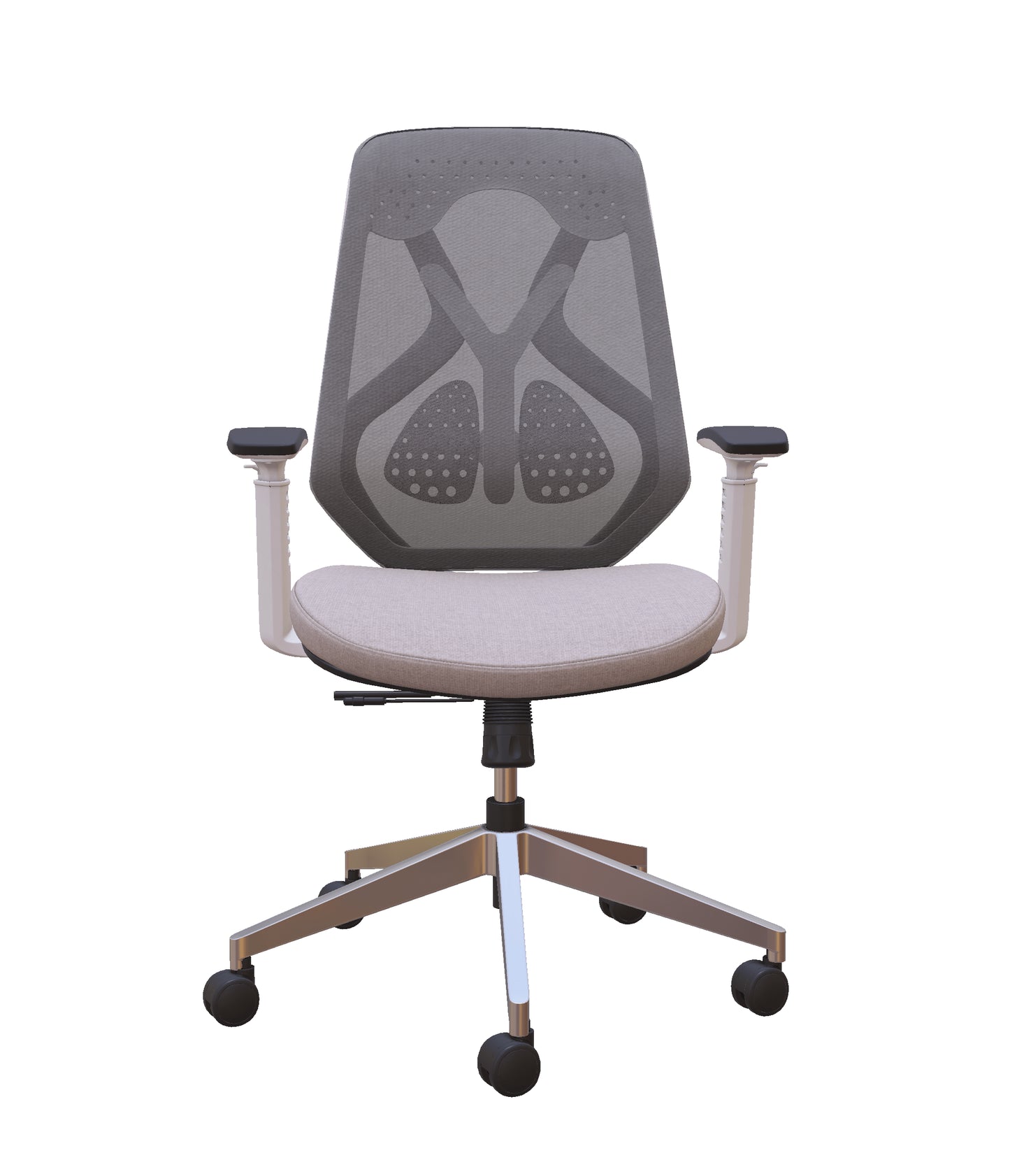 Roswell White on Grey Modern Ergonomic Office Chair