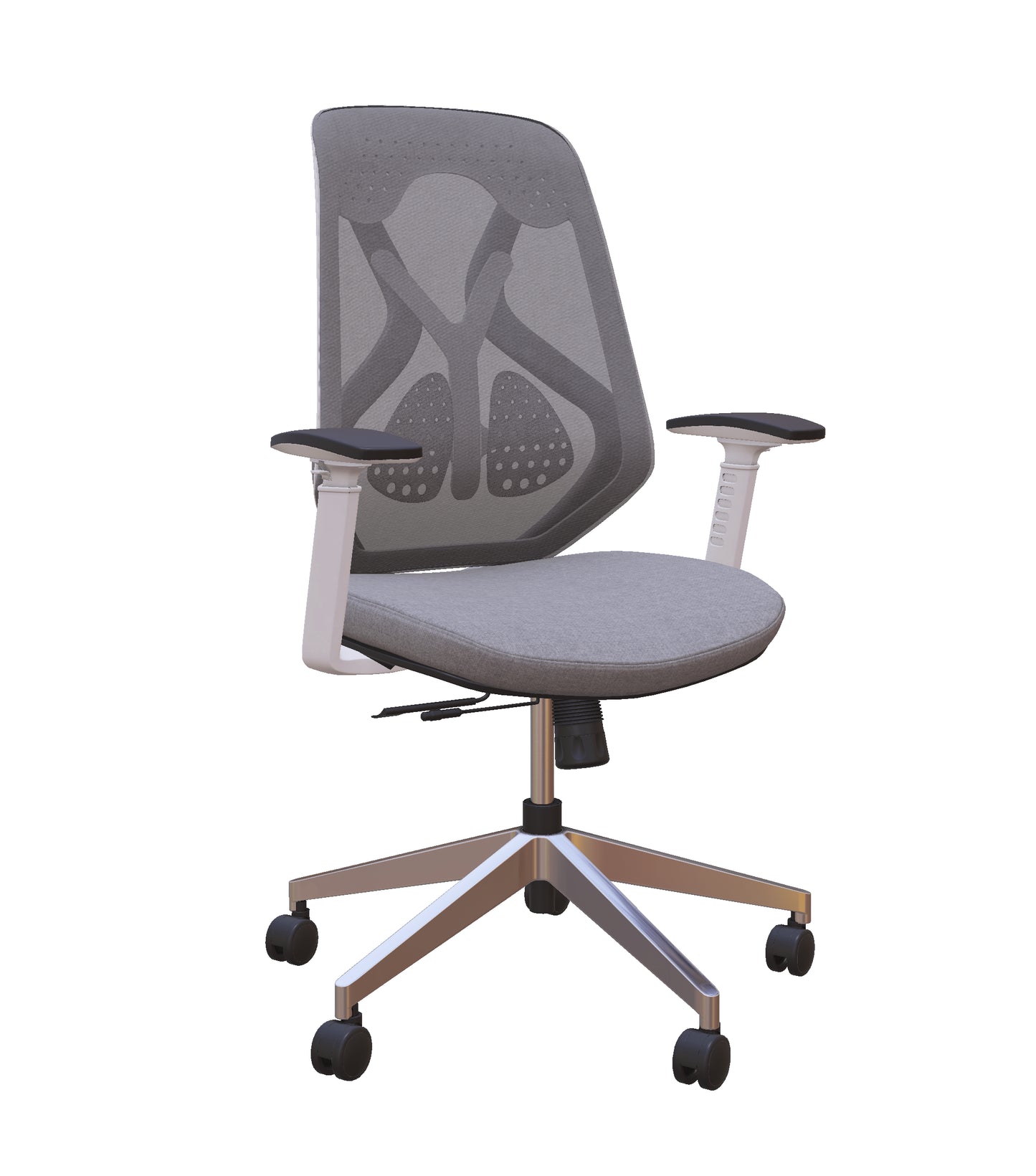 Roswell White on Grey Modern Ergonomic Office Chair