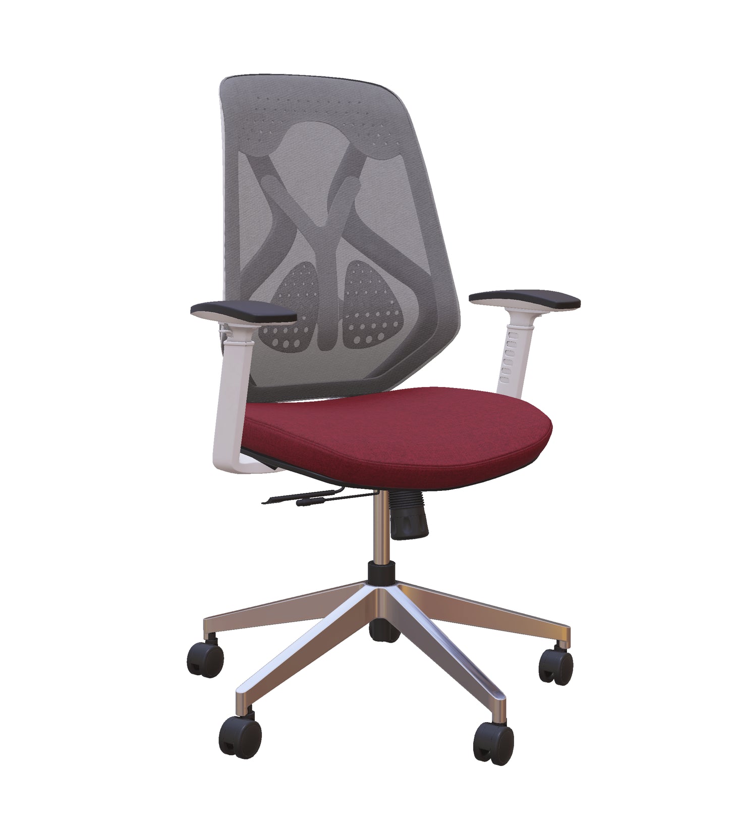 Roswell White on Grey Modern Ergonomic Office Chair