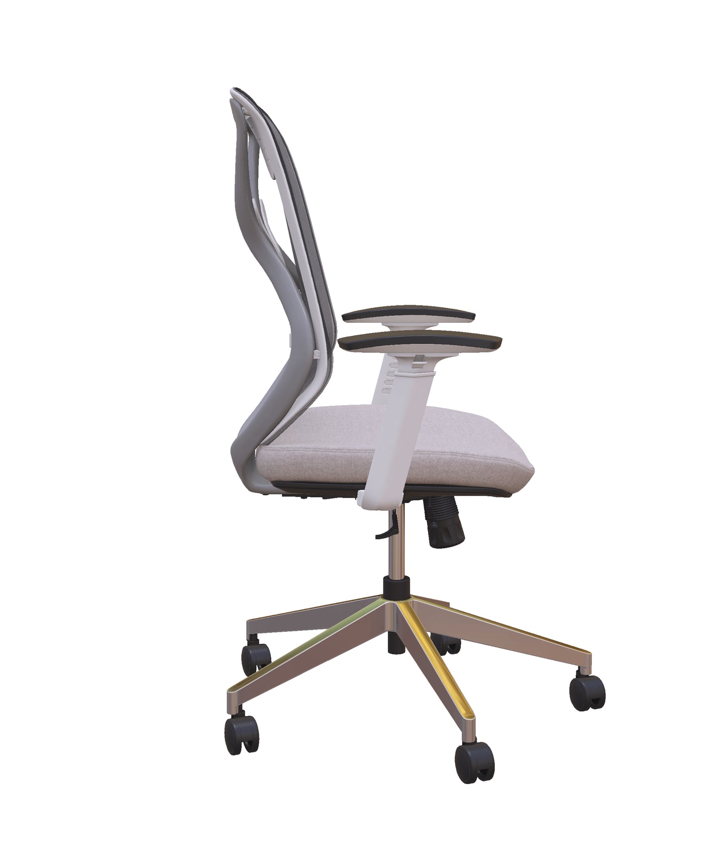 Roswell White on Grey Modern Ergonomic Office Chair