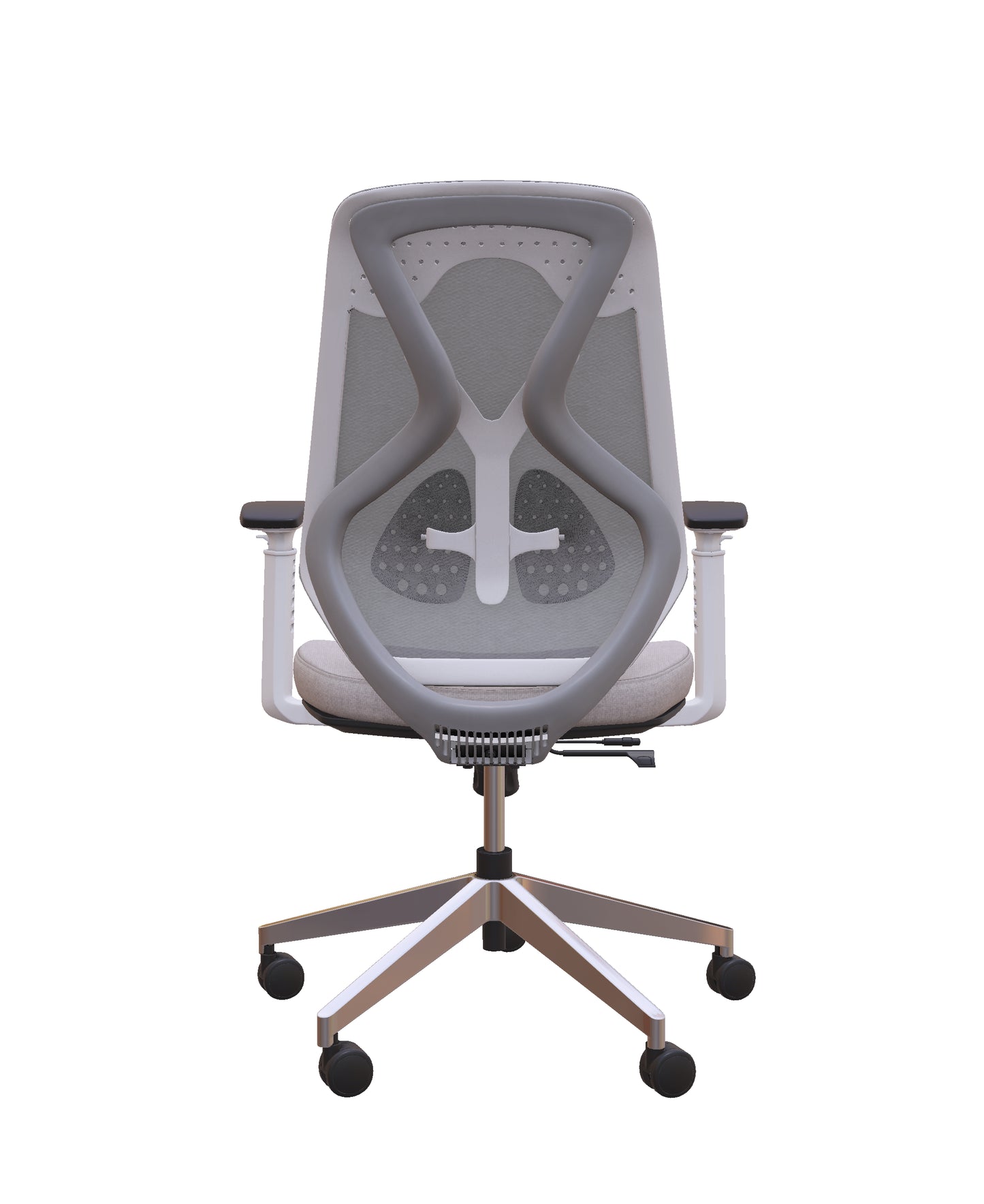 Roswell White on Grey Modern Ergonomic Office Chair