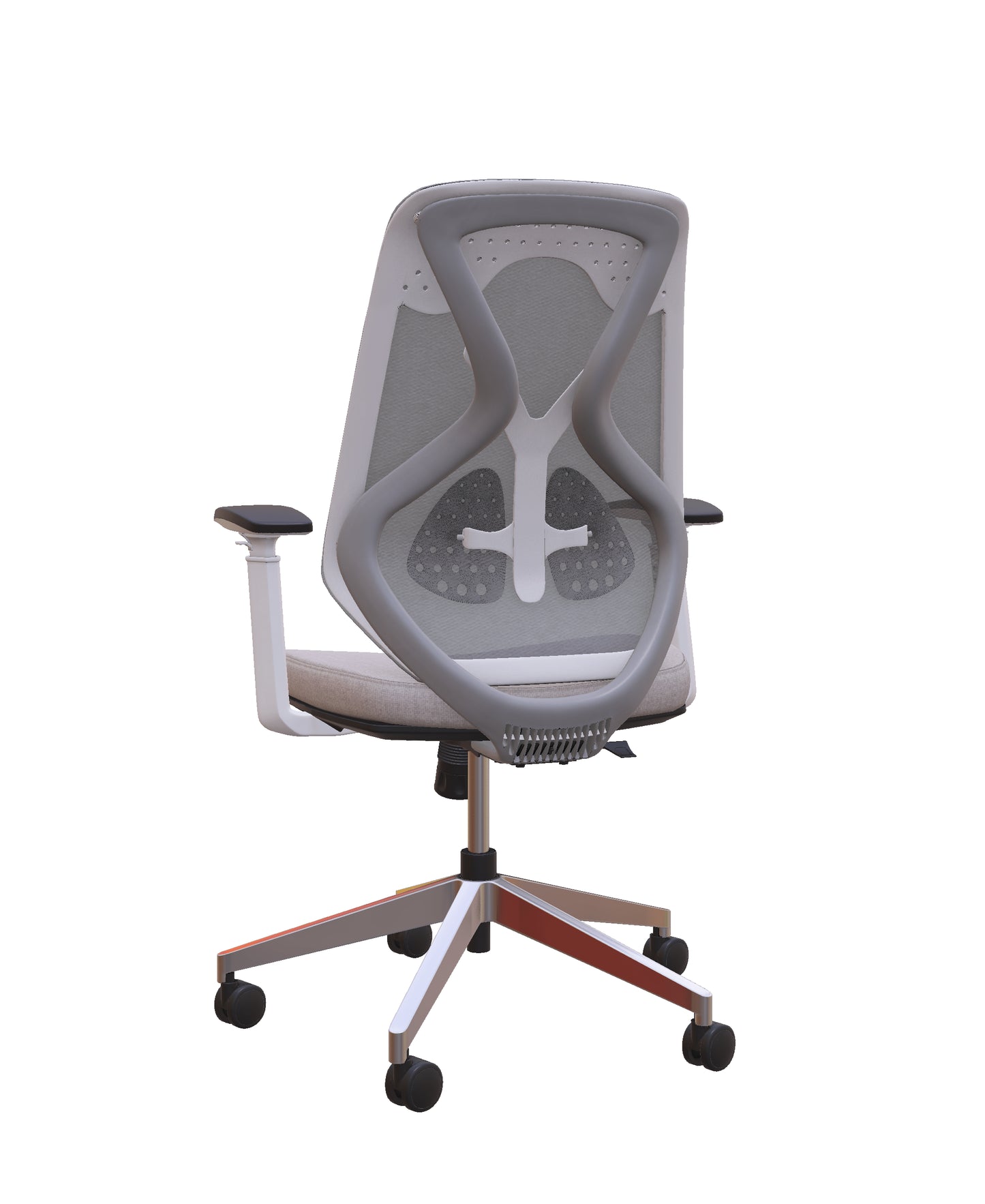 Roswell White on Grey Modern Ergonomic Office Chair