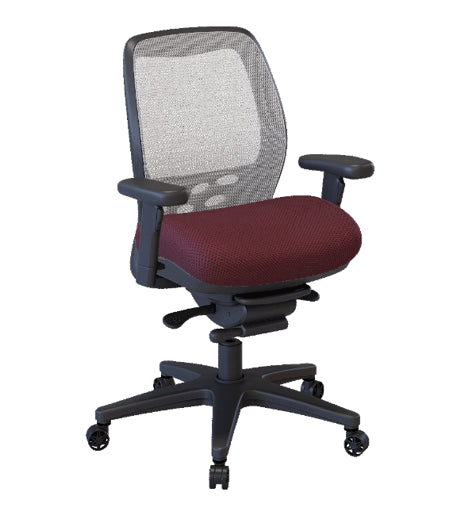 Nightingale SXO Mesh-Back Ergonomic Chair With Headrest - 6100 - Burgundy