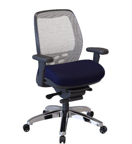 Nightingale SXO Mesh-Back Ergonomic Chair With Headrest - 6100 - Blue