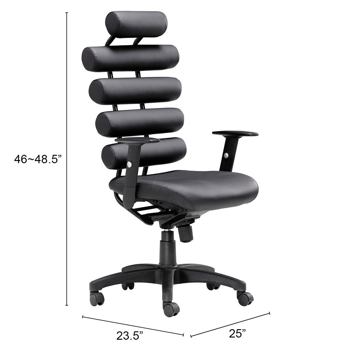 Zuo Unico Office Chair - SKU 205050 - Black