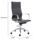 Glider High Back Office Chair Black