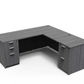 i5 Industries L-Shaped Laminate Desk - Grey - SKU D6672P-2