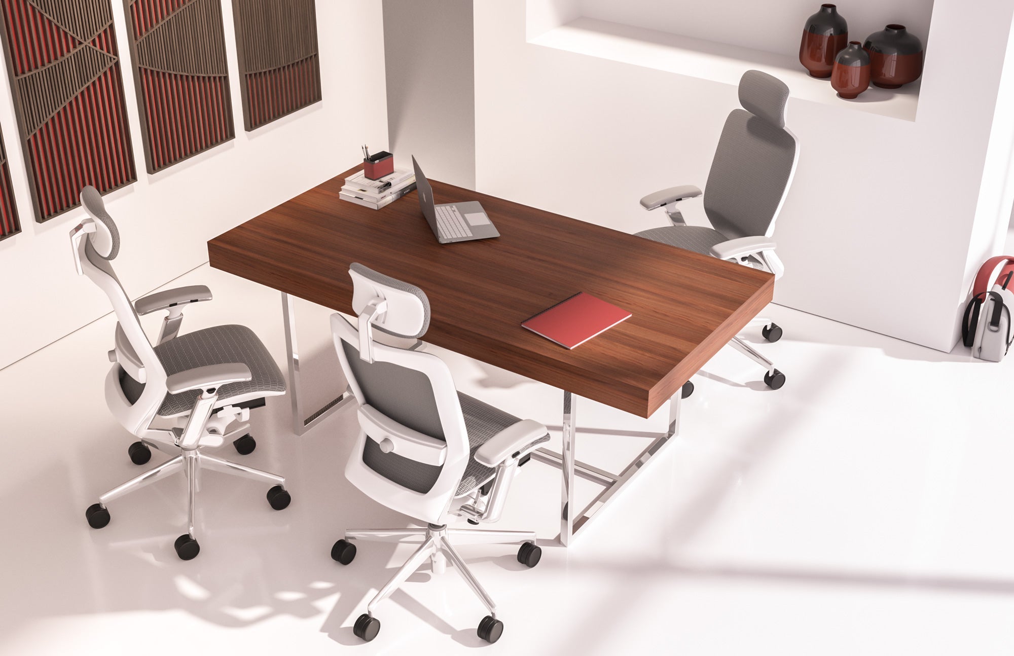 Nightingale IC2 Ergonomic Office Chair - 7300D-WH - Silver