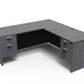 i5 Industries L-Shaped Laminate Desk - Grey - SKU D6672P-1