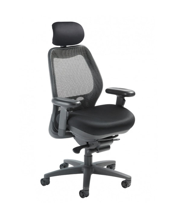 Nightingale SXO Mesh-Back Ergonomic Chair With Headrest - 6100D - Black 