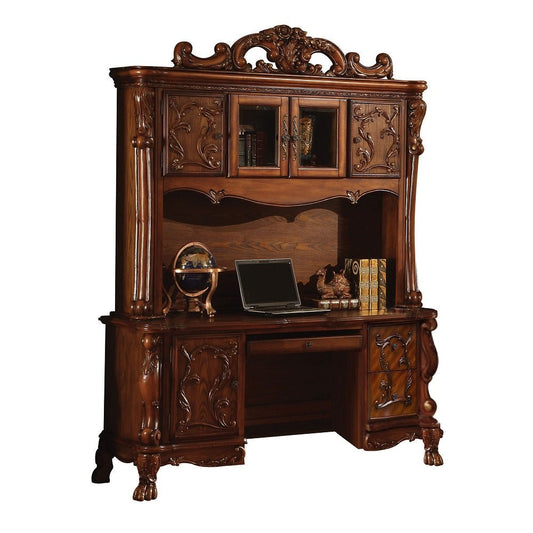 Dresden Desk with Hutch - SKU 12172 - Cherry Oak Finish