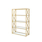 Milavera 5 Tier Glass Bookshelf