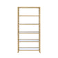 Milavera 6 Tier Glass Bookshelf