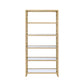 Milavera 6 Tier Glass Bookshelf