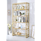 Milavera 6 Tier Glass Bookshelf