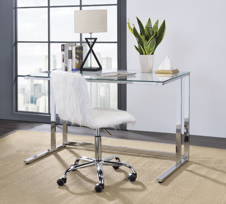 ACME Furniture Tyrese Glass Top Writing Desk - SKU 93100