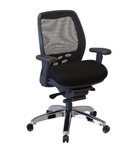 Nightingale SXO Mesh-Back Ergonomic Chair With Headrest - 6100 - Black 