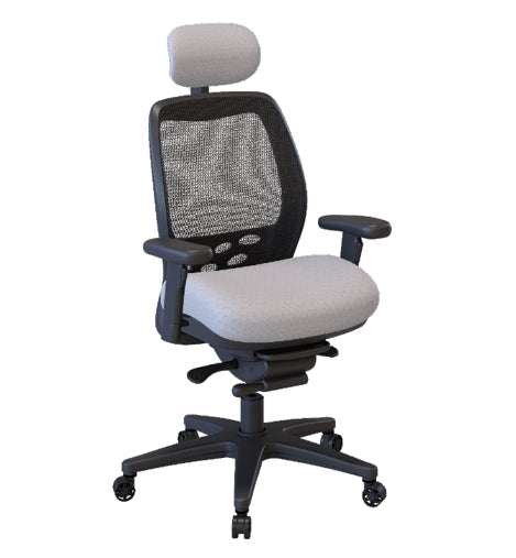 Nightingale SXO Mesh-Back Ergonomic Chair With Headrest - 6100D - White