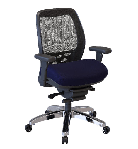 Nightingale SXO Mesh-Back Ergonomic Chair With Headrest - 6100 - Blue