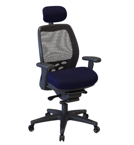 Nightingale SXO Mesh-Back Ergonomic Chair With Headrest - 6100D - Blue