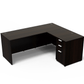 i5 Industries L-Shaped Laminate Desk - Black - SKU D6678P-2