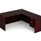 i5 Industries L-Shaped Laminate Desk - Mahogany - SKU D6672P-3