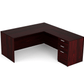 i5 Industries L-Shaped Laminate Desk - Mahogany - SKU D6678P-2