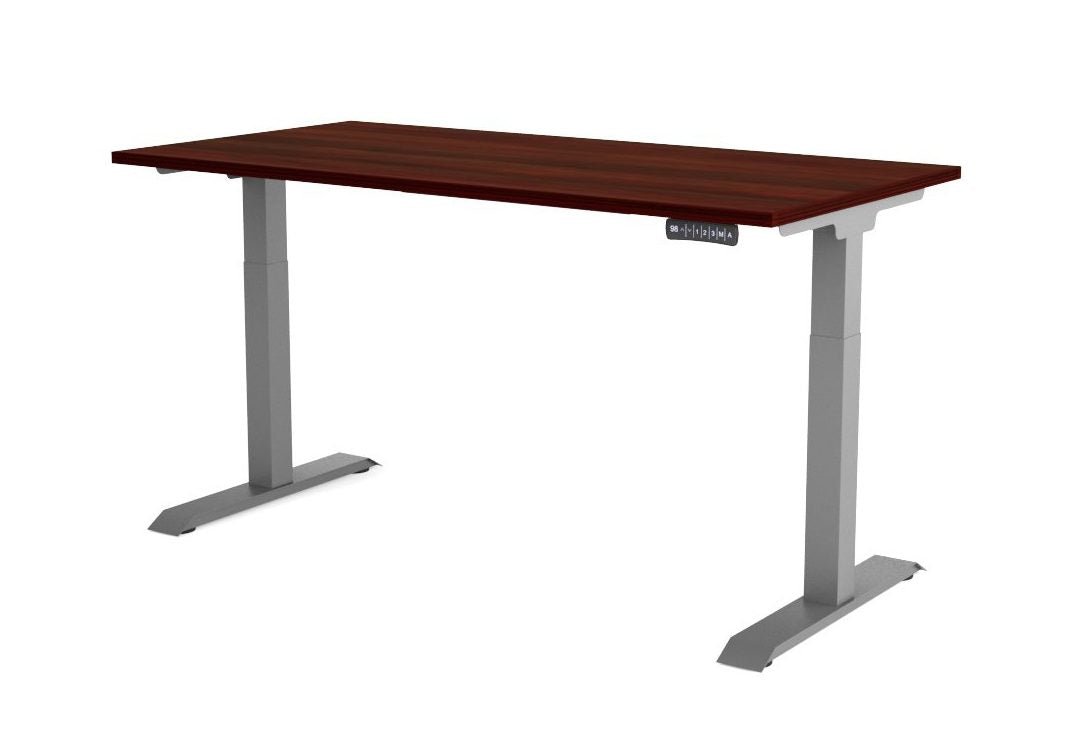 i5 Industries iRize Height Adjustable Desk - Mahogany - SKU IS3060