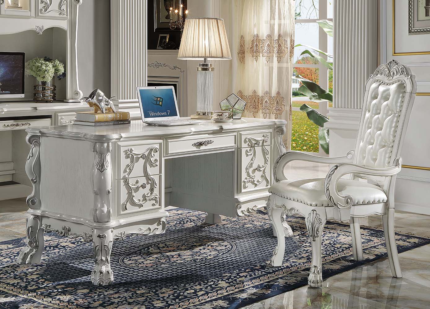 Dresden Executive Desk - SKU OF01715 - Bone White