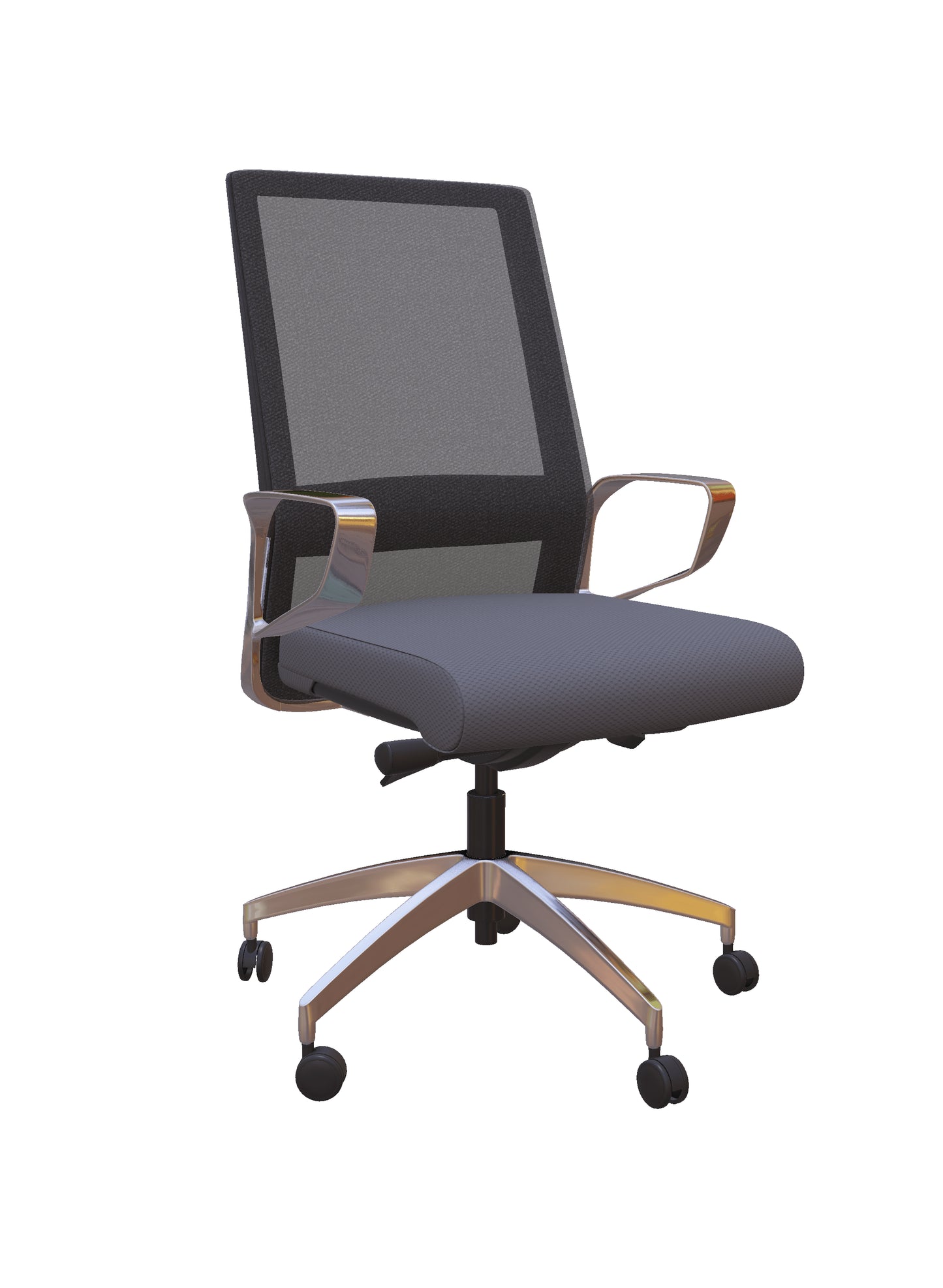 Freeride Grey Mesh-Back Conference Chair