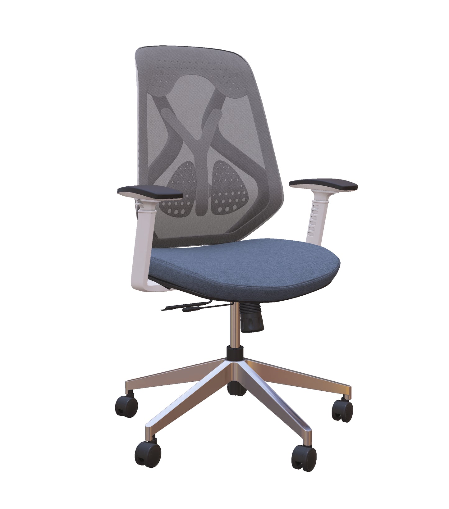 Roswell White on Grey Modern Ergonomic Office Chair