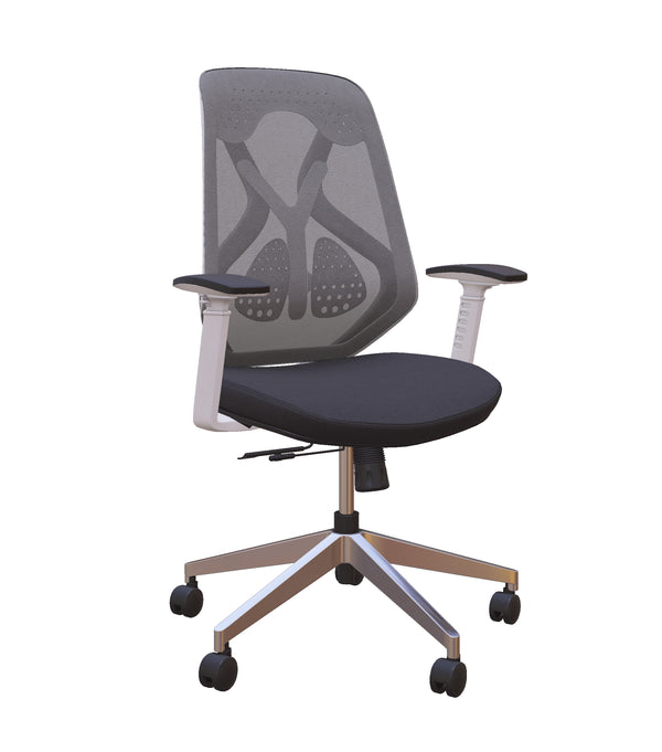 Roswell White on Grey Modern Ergonomic Office Chair