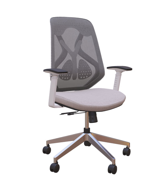 Roswell White on Grey Modern Ergonomic Office Chair