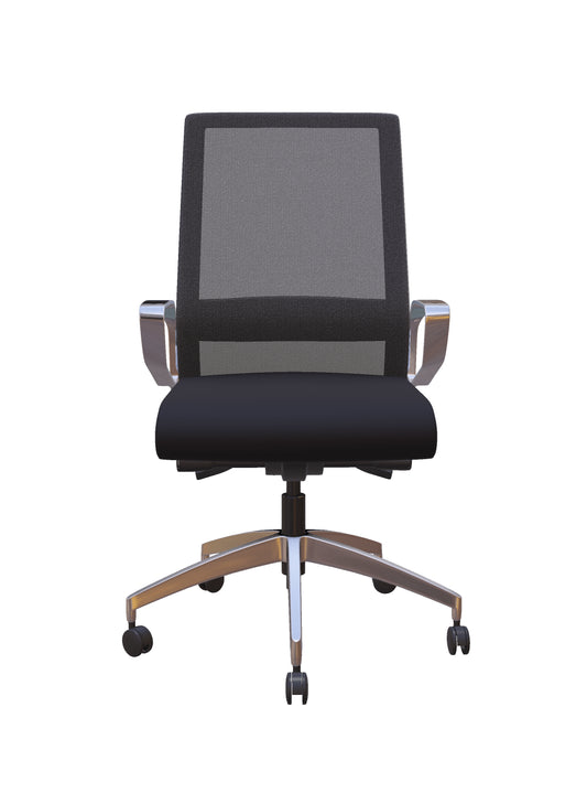 Freeride Grey Mesh-Back Conference Chair