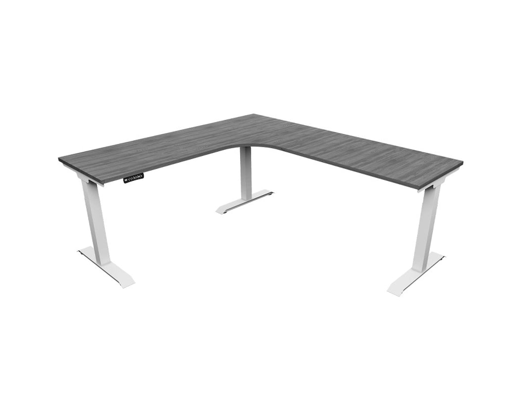 i5 Industries iRize Height Adjustable L-Shaped Desk - Grey - SKU IW6060