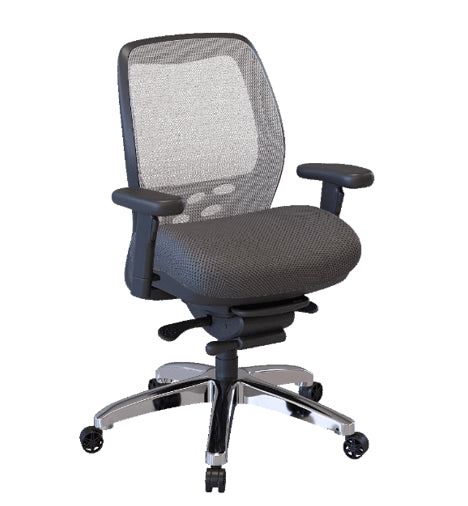 Nightingale SXO Mesh-Back Ergonomic Chair With Headrest - 6100 - Grey