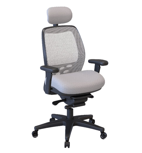 Nightingale SXO Mesh-Back Ergonomic Chair With Headrest - 6100D - White